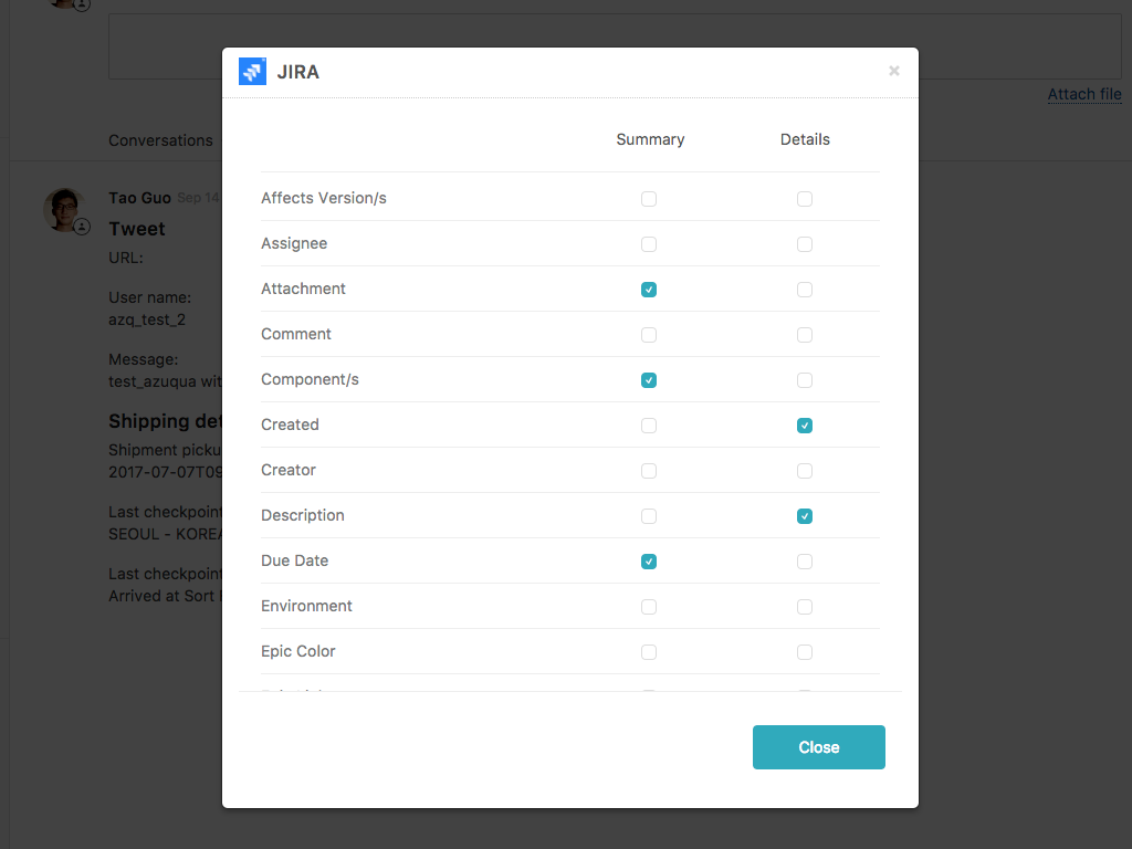 JIRA feature detail — Product and Project Management app on the Zendesk Marketplace